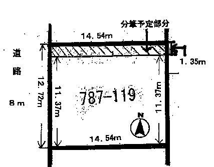 Compartment figure. Land price 6.9 million yen, And subdivided into land area 165.46 sq m 165.46 sq m will be the delivery. 