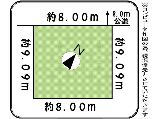 Compartment figure. Land price 3.2 million yen, Land area 72.72 sq m compartment view