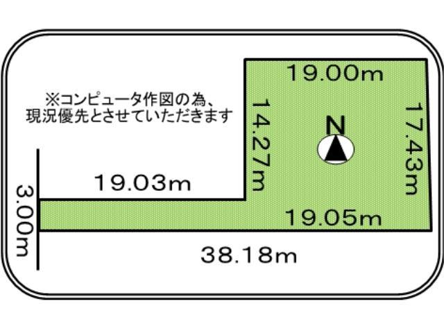 Compartment figure. Land price 5.8 million yen, Land area 387.52 sq m compartment view