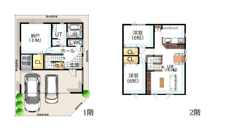 Floor plan. Price 23.8 million yen, 3LDK, Land area 99.33 sq m , Building area 119.24 sq m