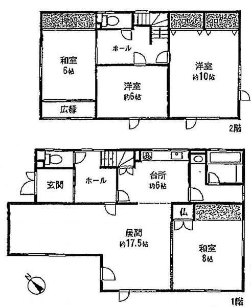 Floor plan. 19,800,000 yen, 4LDK, Land area 138.04 sq m , Building area 154.3 sq m