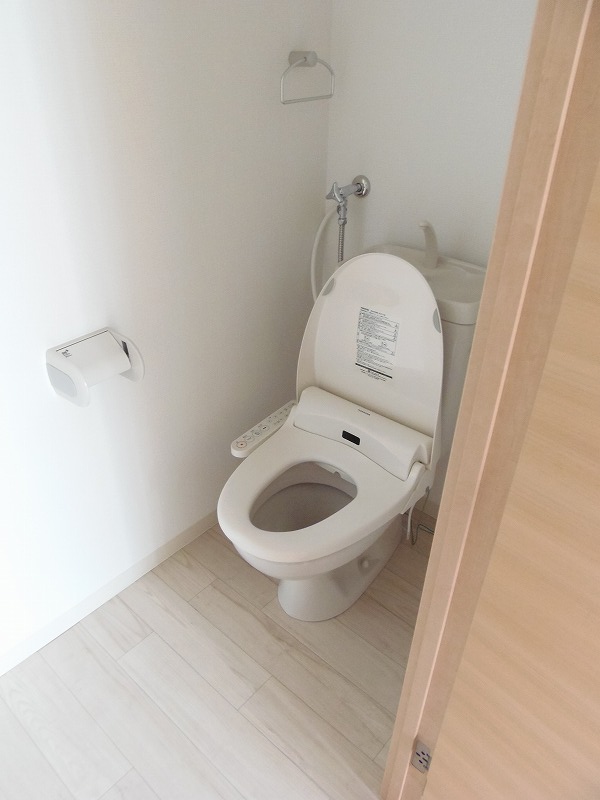 Toilet. Warm water washing toilet seat with shower