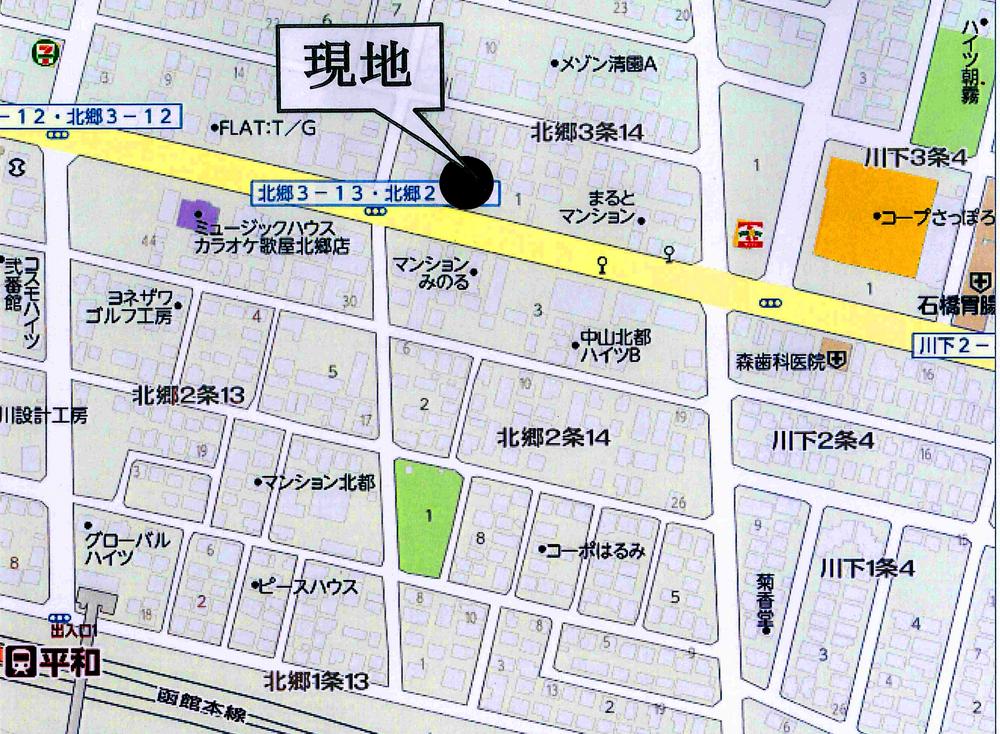 Local guide map. Local guide map. A 5-minute walk from JR peace station. 2-minute bus stop walk. The location of shopping facilities are also close to align convenience enhancement