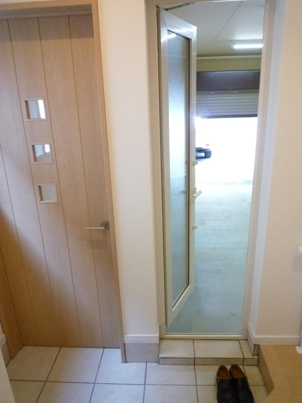 Entrance. It is out to garage