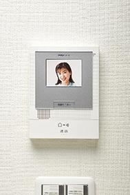 Security equipment. Set up a color TV door phone you can see the visitor on the second floor living room.