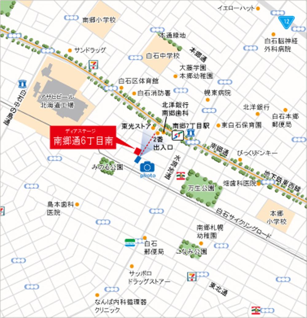 Local guide map. Right now for under construction, Attendant does not have to wait. Please come by all means to the open house of Toyohira-ku.