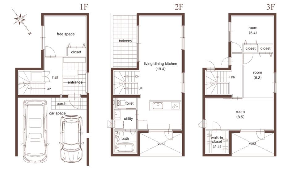 Floor plan. Produce a soothing space interior of natural taste.