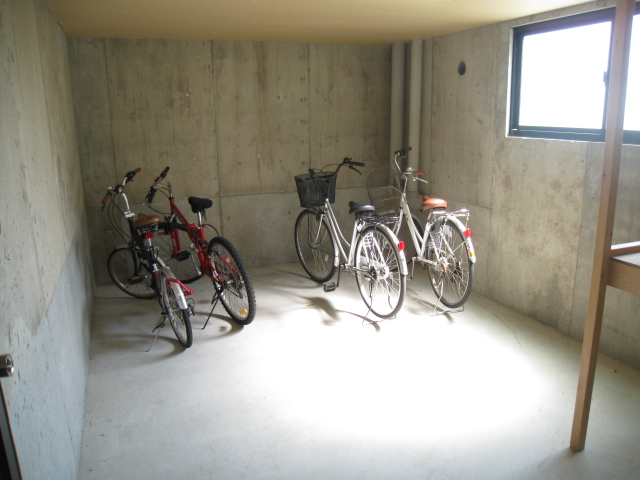 Other common areas. Indoor bicycle parking lot equipped