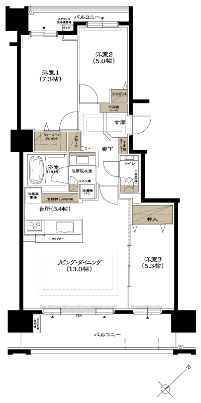 Floor: 3LDK, occupied area: 76.78 sq m, Price: 26,290,000 yen ~ 28,240,000 yen