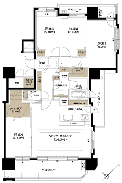 Floor: 4LDK, the area occupied: 92.3 sq m, Price: 35,310,000 yen ・ 36,340,000 yen