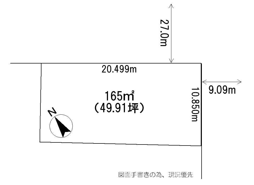 Compartment figure. Land price 12.3 million yen, Land area 214.09 sq m compartment view
