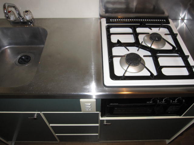 Kitchen. Gas stove with a system Kitchen