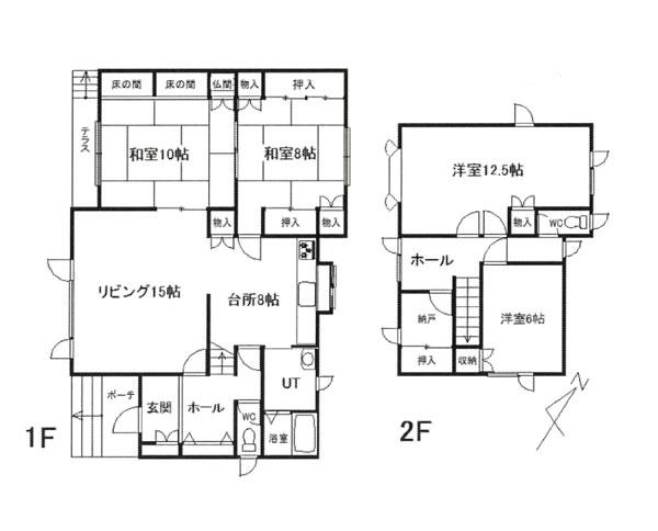 Floor plan. 16.8 million yen, 4LDK + S (storeroom), Land area 301.47 sq m , Building area 146.97 sq m floor plan