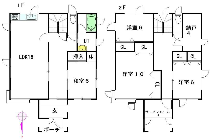 Floor plan. 13.8 million yen, 4LDK + 2S (storeroom), Land area 200 sq m , Building area 140.94 sq m