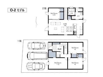 Floor plan. (Kitara Hoshioki 0-2), Price 19,980,000 yen, 4LDK, Land area 112.81 sq m , Building area 102.68 sq m