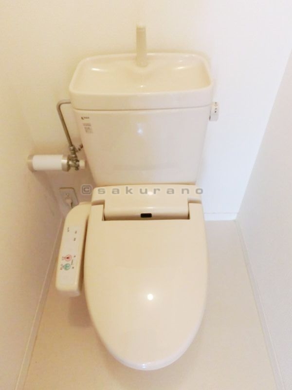 Toilet. Comfortable with warm water washing toilet seat to the toilet