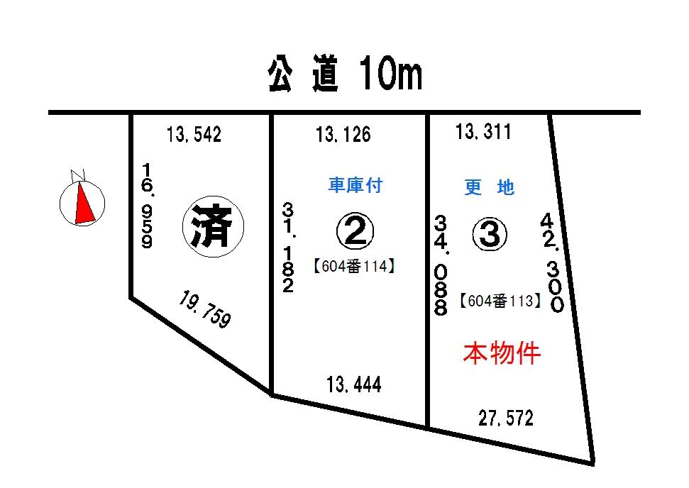 Compartment figure. Land price 9 million yen, Land area 725.36 sq m