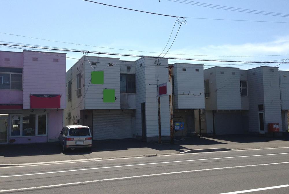 Local appearance photo. Land about 66.16 square meters ・ Building about 71.78 square meters Store mortgage facing poor rice through