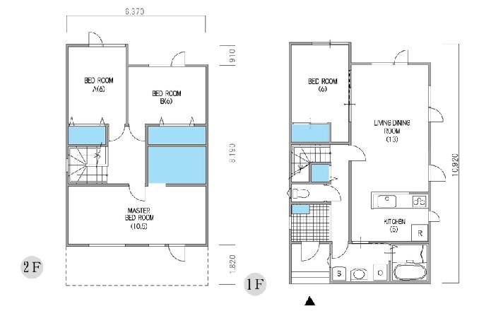 Building plan example (floor plan). Building body price 14 million yen, Building area 117.59 sq m