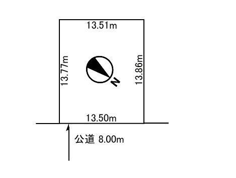 Compartment figure. Land price 7.5 million yen, Land area 188.29 sq m