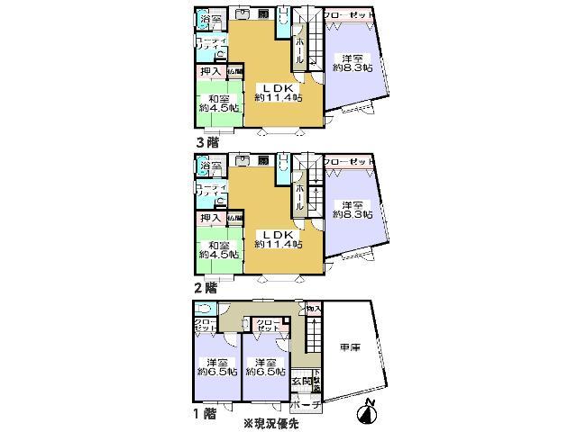 Floor plan. 21,800,000 yen, 6LDK, Land area 210.93 sq m , Building area 197.67 sq m Floor