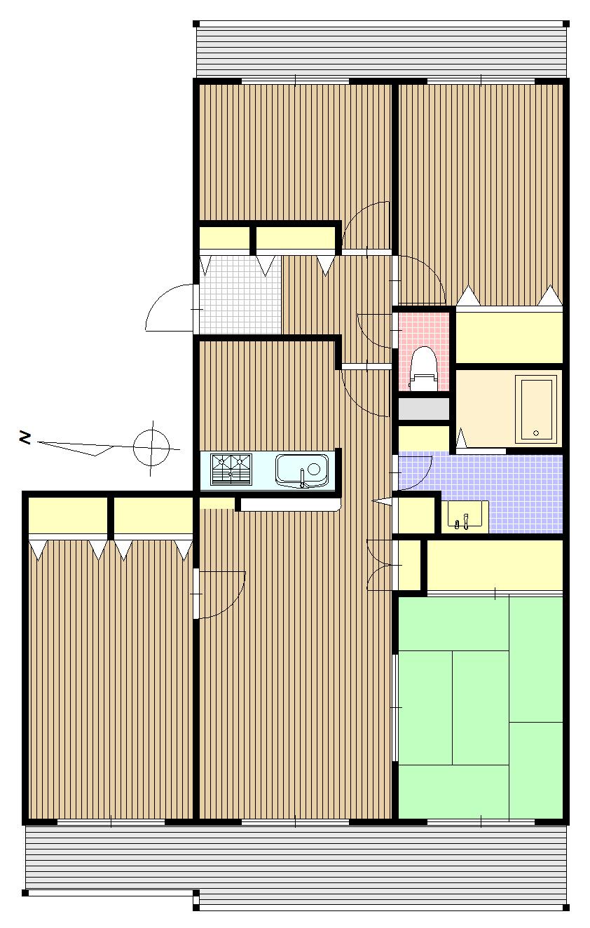 Floor plan. 4LDK, Price 14.8 million yen, Occupied area 85.15 sq m , Balcony area 4.5 sq m