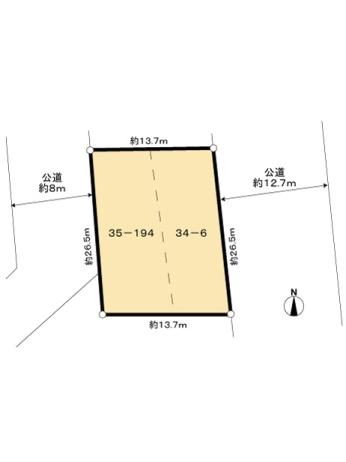 Compartment figure. Land price 22 million yen, Land area 364.59 sq m