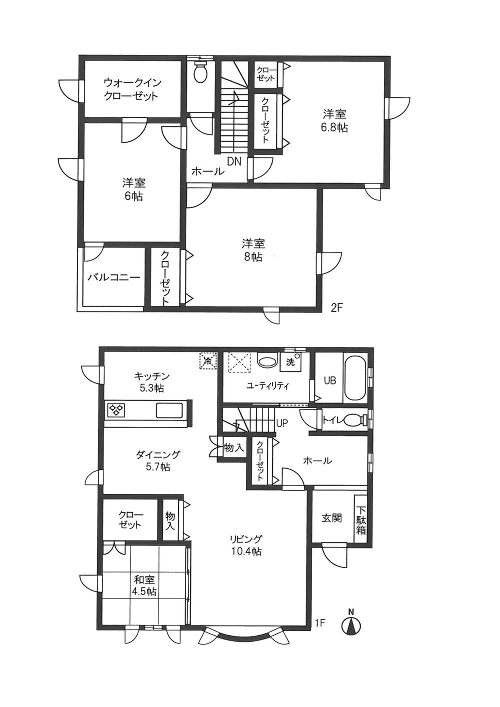 Floor plan. 21,980,000 yen, 4LDK, Land area 180 sq m , Building area 119.25 sq m