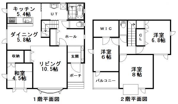 Floor plan. 22,980,000 yen, 4LDK, Land area 180 sq m , Building area 119.25 sq m