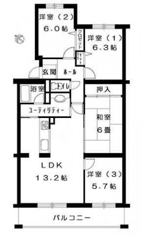 Floor plan. 4LDK, Price 10.8 million yen, Occupied area 86.25 sq m , Balcony area 10.08 sq m
