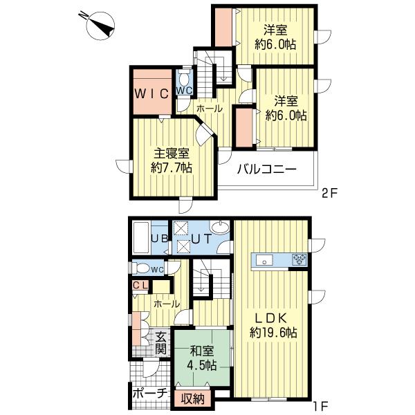 Floor plan. 25,800,000 yen, 4LDK, Land area 235.23 sq m , Building area 115.93 sq m