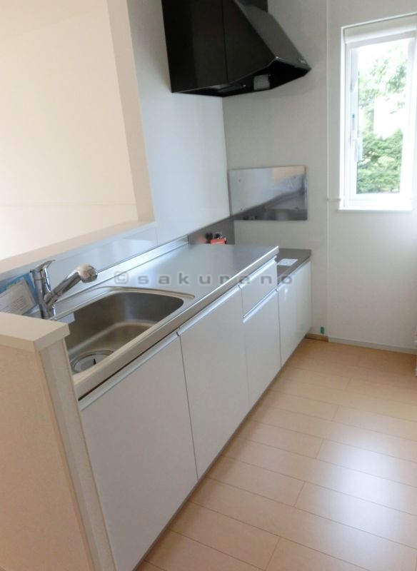 Kitchen. Kitchen with windows that allow natural light