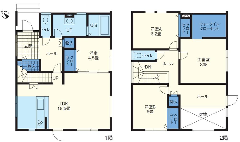 Floor plan. (A5 detached), Price 29,800,000 yen, 4LDK, Land area 158.37 sq m , Building area 123.76 sq m
