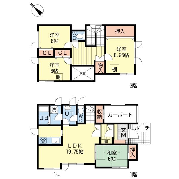 Floor plan. 19 million yen, 4LDK, Land area 207 sq m , Building area 123.68 sq m