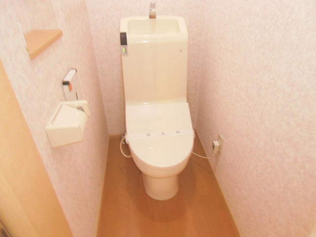 Toilet. It is a clean toilet with a bidet