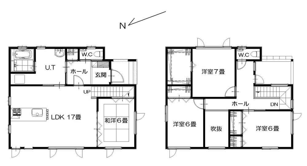 Floor plan. (Ya A), Price 24,800,000 yen, 4LDK, Land area 210.25 sq m , Building area 115.11 sq m