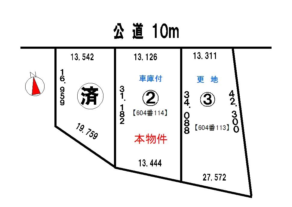 Compartment figure. Land price 7.5 million yen, Land area 428.35 sq m