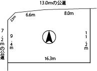 Compartment figure. Land price 5.2 million yen, Land area 182.37 sq m