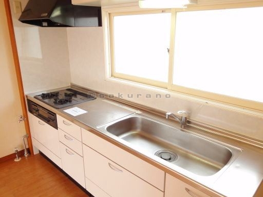 Kitchen. Kitchen with windows that allow natural light