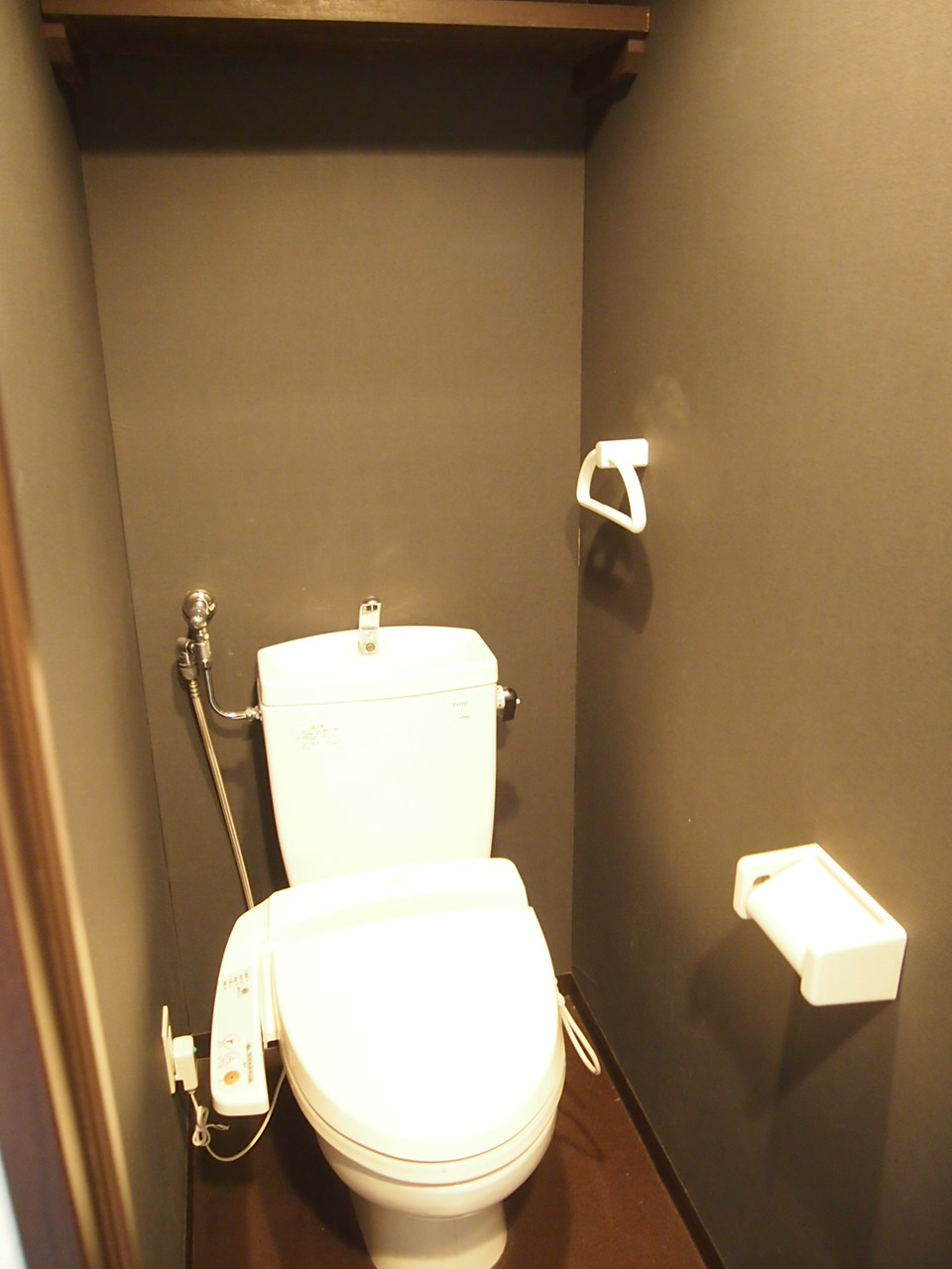 Toilet. It is black until the toilet ...