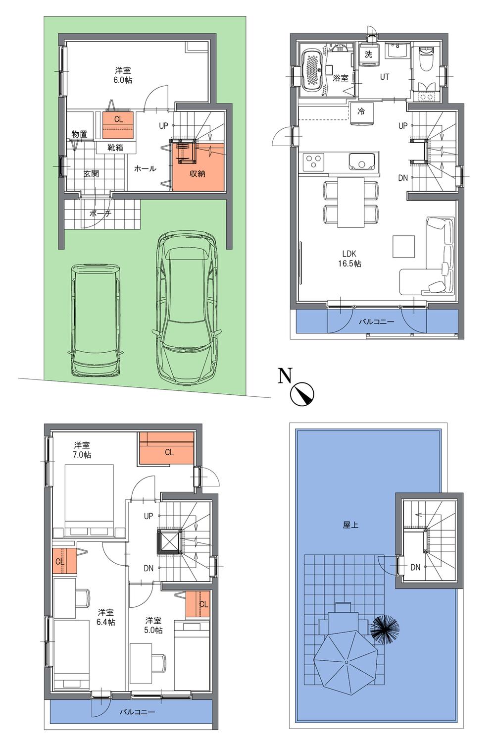 Floor plan. Southwestward! Good per sun! Toho ・ Tozai Line double access!