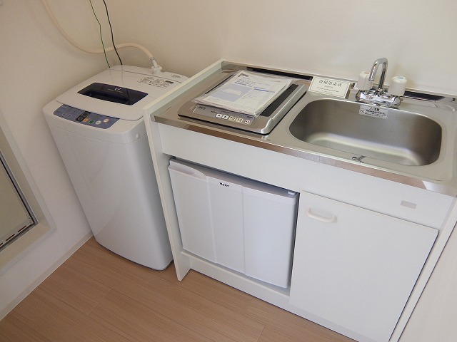 Kitchen. New kitchen with IH heater! Mini fridge ・ With washing machine! 