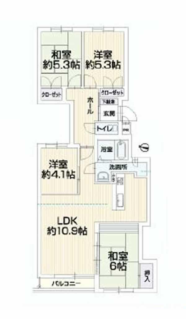 Floor plan. 4LDK, Price 8.8 million yen, Occupied area 77.15 sq m , Balcony area 3.3 sq m floor plan