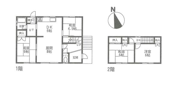 Floor plan. 13.8 million yen, 4LDK, Land area 211.75 sq m , Building area 82.62 sq m floor plan