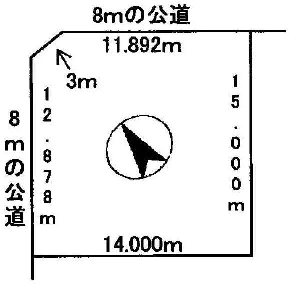 Compartment figure. Land price 9.8 million yen, Land area 207.83 sq m