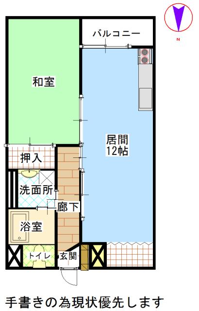 Floor plan. 1LDK, Price 3.6 million yen, Occupied area 50.81 sq m