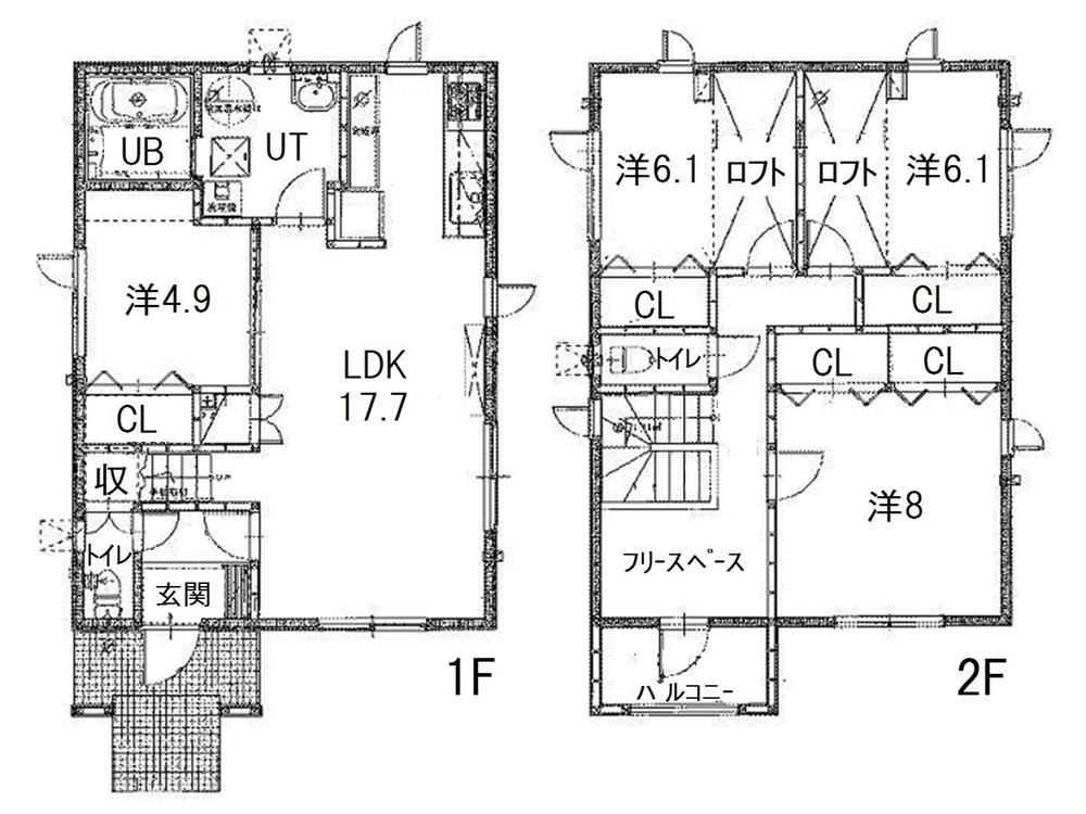 Floor plan. 23.8 million yen, 4LDK + S (storeroom), Land area 209.36 sq m , Building area 111.37 sq m 4LDK + free space pot enhance Floor