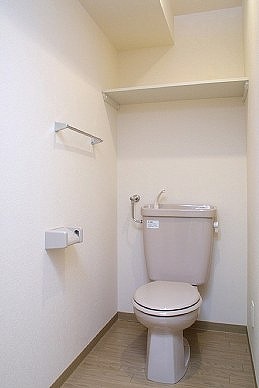 Toilet. Spacious space of the room