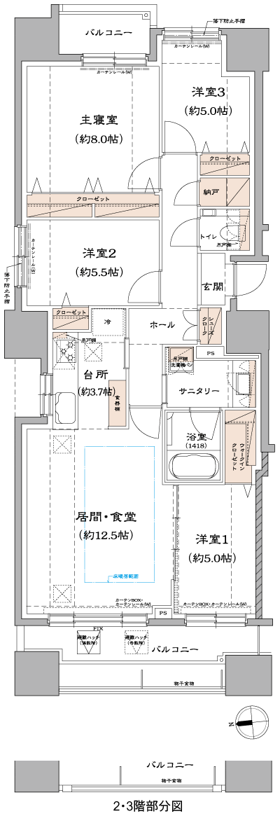Floor: 4LDK, occupied area: 91.64 sq m, Price: 35,070,000 yen ~ 35,380,000 yen