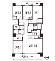 Floor: 4LDK + storage room, occupied area: 92.93 sq m